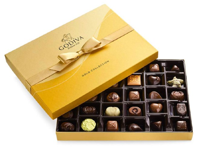 godiva chocolate box